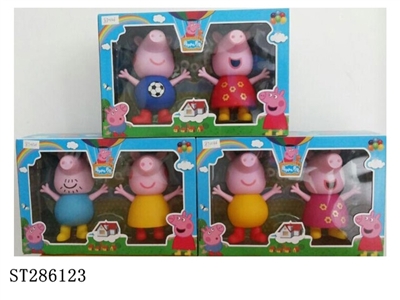 6 INCH VINYL PEPPA PIG (2PCS/SET, MIXED 3 KINDS) - ST286123