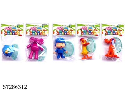3.5 INCH POCOYO + TRANSPARENT BASE (MIXED 5 KINDS) - ST286312