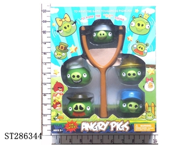 5*ANGRY BIRDS + 8 INCH SLINGSHOT - ST286344