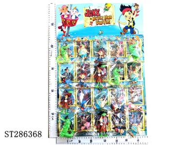 1-4 INCH JACK AND PIRATES WITH BASE (6 KINDS, 20PCS/CARD) - ST286368