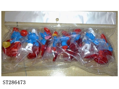2.2-2.5 INCH SMURFS WITH BASE (8 SETS/BAG, 1 SET PER SMALL BAG) - ST286473