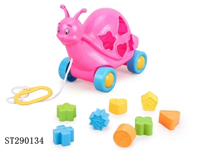 SNAIL BUILDING BLOCK WITH PULL LINE - ST290134