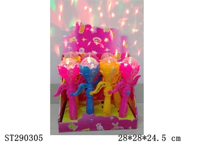 手压旋转灯光玫瑰 装糖玩具 - ST290305