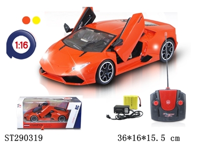 1:16 R/C RACING CAR WITH 1 KEY OPEN DOOR(RECHARGERABLE BATTERY INCLUDED) - ST290319