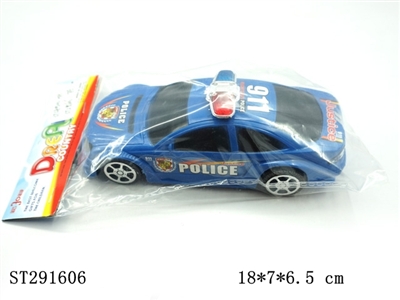 实色喷窗惯性警车 蓝白混装 - ST291606