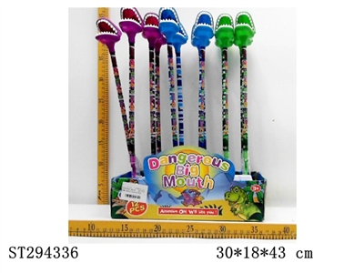 12PCS 12只庄装糖大嘴恐龙蓝,绿,紫3色 塑料【英文包装】 - ST294336