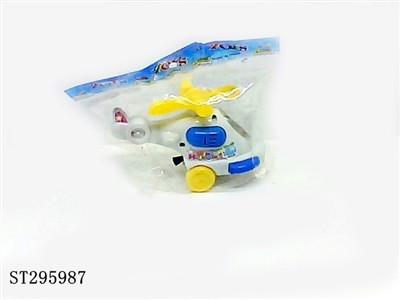 PULL LINE PLANE WITH FLASHING LIGHT(CANDY TOY) - ST295987