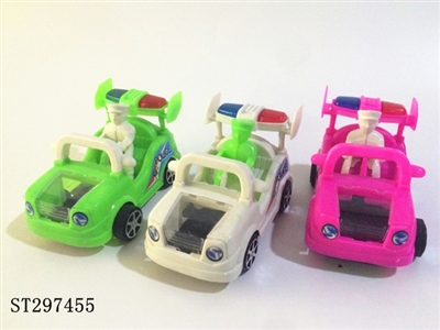 PULL BACK POLICE CAR CANDY TOYS - ST297455