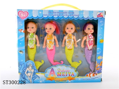 3.5 INCH MERMAID TOYS SET (4PCS/SET) - ST300228