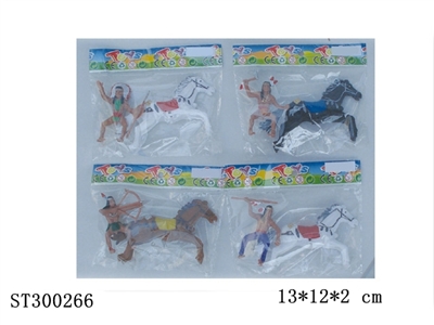 INDIAN WITH HORSE (MIXED 4 KINDS) - ST300266