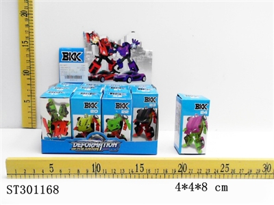 DEFORMATION DIE CAST TRANSPARENT ROBOT TO CAR - ST301168