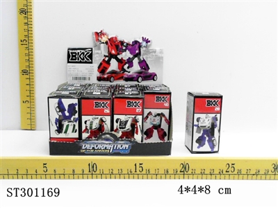 DEFORMATION DIE CAST ROBOT TO CAR (12 COLOR BOXES/DISPLAY BOX) - ST301169