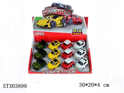 PULL BACK DIE CAST CAR (12PCS/BOX) - ST303899