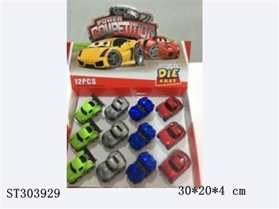 PULL BACK DIE CAST CARTOON CAR (12PCS/BOX) - ST303929
