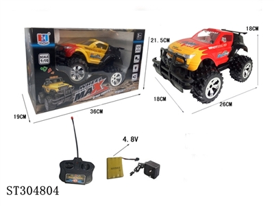 1:16 4W R/C CAR WITH LIGHT (WITH CHARGER & BATTERY) - ST304804