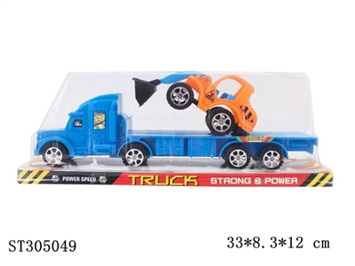 惯性平板车载1只工程车 - ST305049
