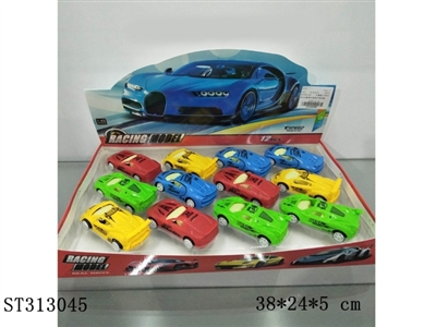 回力4款移印仿真车带坐椅/12PCS - ST313045