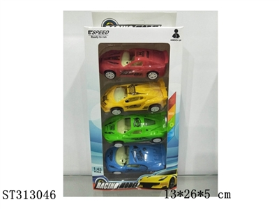 回力4款移印仿真车带坐椅/4PCS - ST313046