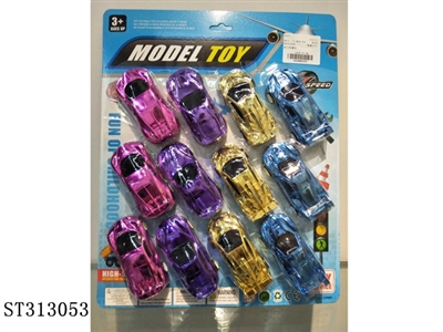 回力电镀车/12PCS - ST313053
