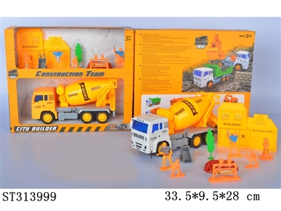 搅拌车惯性工程车套装 - ST313999
