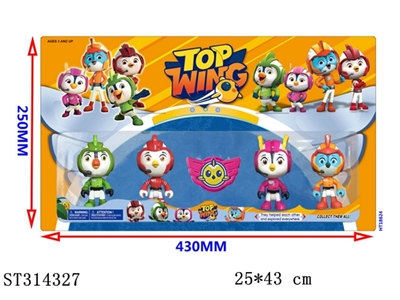 4寸冲天小队4只公仔+1个75MM徽章卡装 - ST314327
