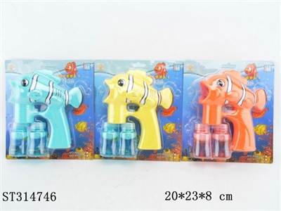 实色小丑鱼音乐+灯光泡泡枪（2瓶水） - ST314746