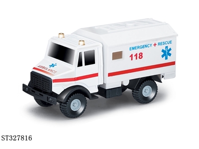 1:64滑行合金警车消防工程系列 - ST327816