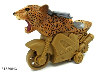 Friction Wild Animal Stunt Motorcycle-Leopard - ST329843