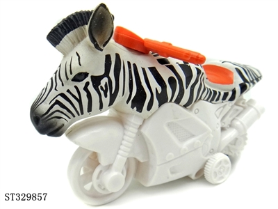 Friction Wild Animal Stunt Motorcycle-Zebra - ST329857
