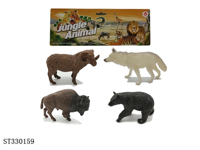5 INCH WILD ANIMAL SET (4PCS/BAG) - ST330159