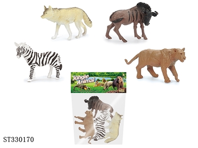 5 INCH WILD ANIMAL SET (4PCS/BAG) - ST330170