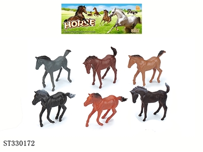 5 INCH HORSE SET (6PCS/BAG) - ST330172