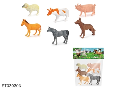 5 INCH FARM ANIMALS SET (6PCS/BAG) - ST330203