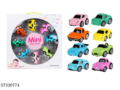 Q版合金回力跑车 8PCS - ST330774
