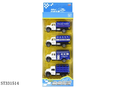 合金1：50回力警车四只装 - ST331514