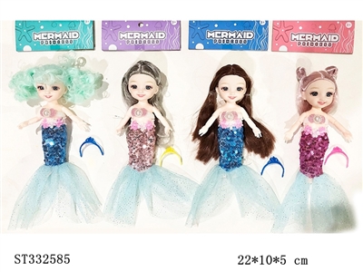 6 INCH MERMAID DOLL WITH ACCESSORIES (MIXED 4 KINDS) - ST332585