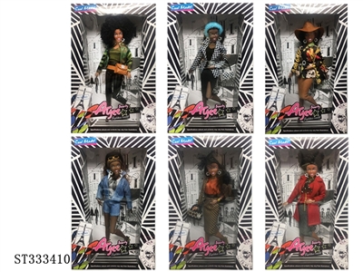 12.5 INCH FASHION BLACK DOLL - ST333410