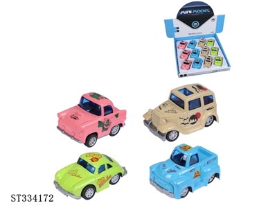 Q版回力合金车(12PCS) - ST334172