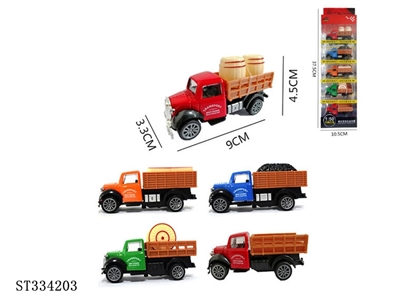 5只庄合金工程车 回力 黑轮 不带配件【中文包装】 - ST334203