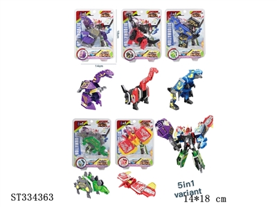 5 IN 1 DEFORMABLE ROBOT TO DINOSAUR - ST334363
