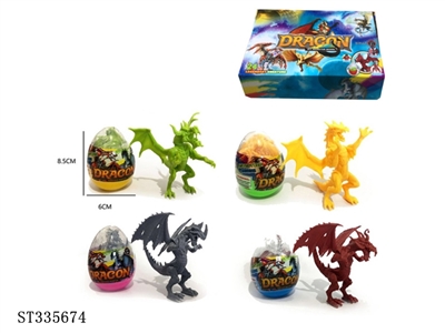 24PCS 4款拼装恐龙蛋 塑料【英文包装】 - ST335674