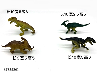 PVC SOLID DINASAUR MODEL (MIXED 4 KINDS) - ST335861