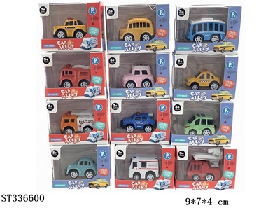 合金回力卡通小汽车工程车12款混装（CPC） - ST336600