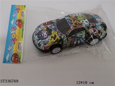 1只装合金铁皮涂鸦回力车1：48 - ST336769