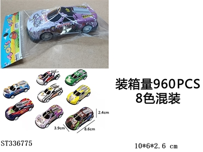 1只装合金铁皮赛车回力车1：56 - ST336775