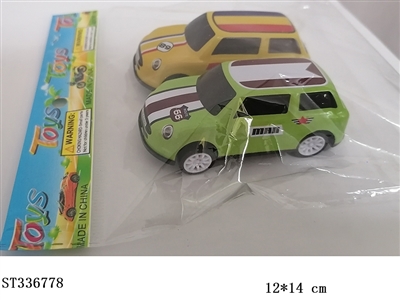 2只装合金铁皮回力车1：64 - ST336778
