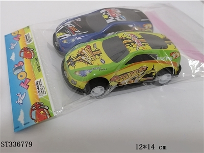 2只装合金铁皮回力车1：64 - ST336779