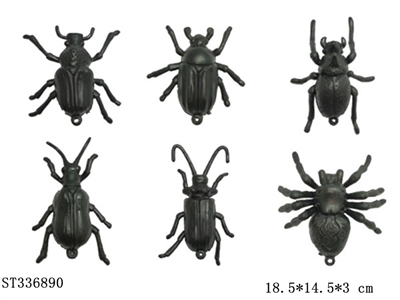 6pcs万圣昆虫 塑料【英文包装】 - ST336890