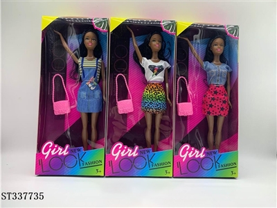 11.5 INCH BLACK SKIN DOLL (MIXED 3 KINDS) - ST337735