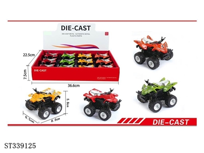 合金惯性特技沙滩摩托车(12PCS) - ST339125